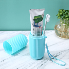 Portable Toothbrush Holder Travel Case Toothpaste Storage Container