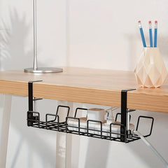 Under Desk Wire Management Tray Keep Workspace Clutter Free