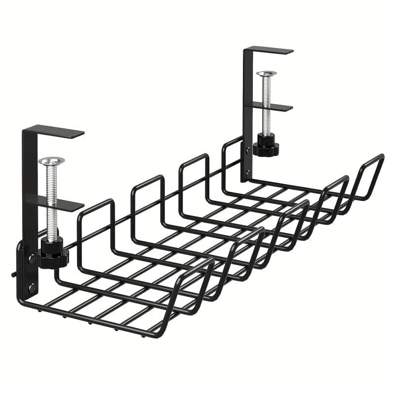 Under Desk Wire Management Tray Keep Workspace Clutter Free