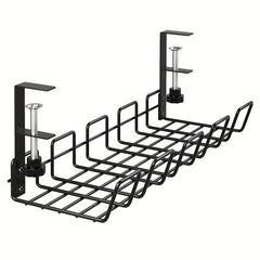 Under Desk Wire Management Tray Keep Workspace Clutter Free