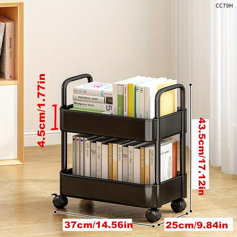 Small Cart Double Armrest Shelf Bathroom Toilet Vertical Shelf