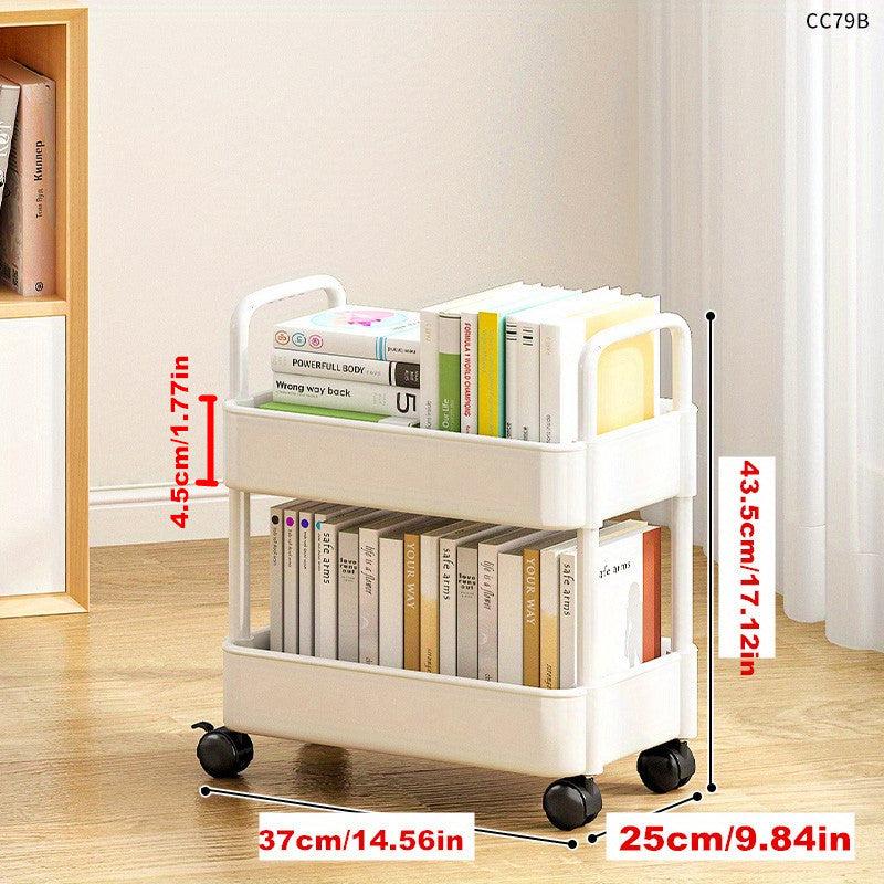 Small Cart Double Armrest Shelf Bathroom Toilet Vertical Shelf