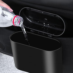Car Mounted Trash Can Mini Garbage Bin Car Storage Box Organizer