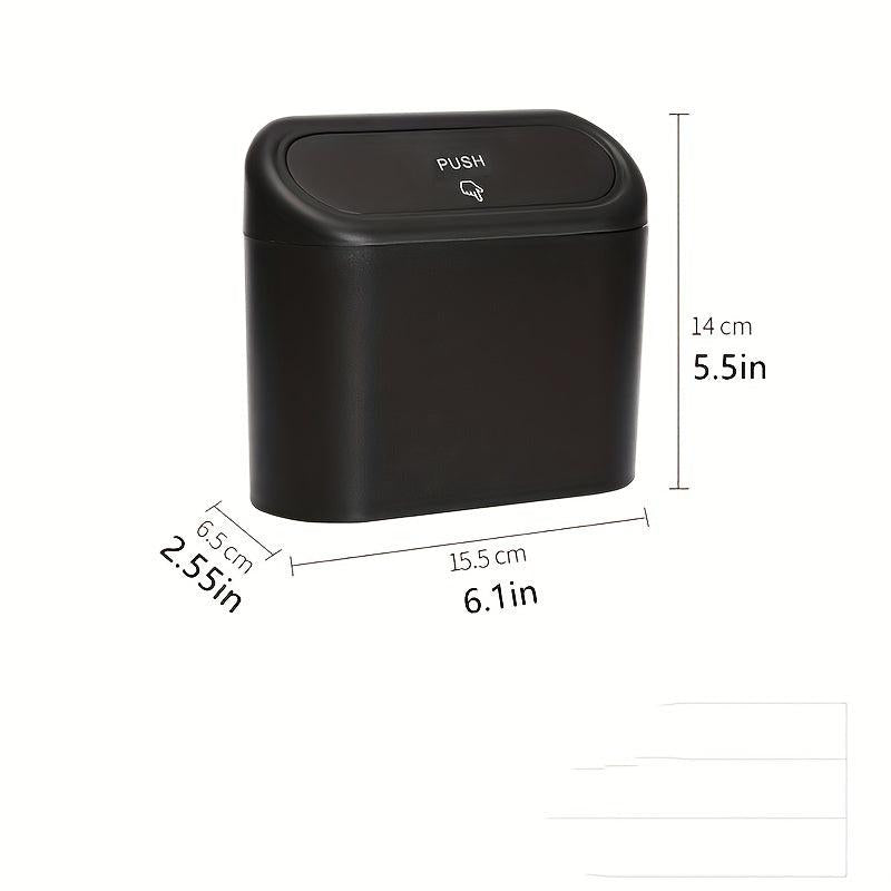 Car Mounted Trash Can Mini Garbage Bin Car Storage Box Organizer