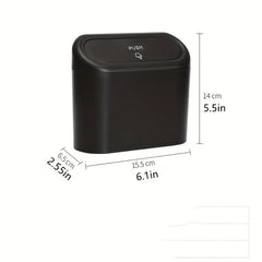 Car Mounted Trash Can Mini Garbage Bin Car Storage Box Organizer