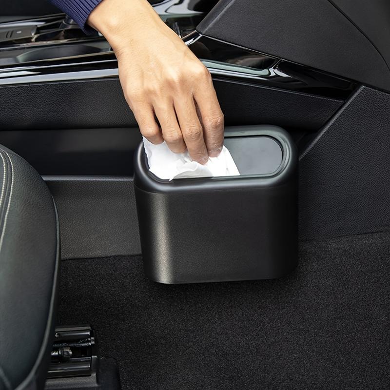 Car Mounted Trash Can Mini Garbage Bin Car Storage Box Organizer