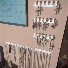 9pcs Jewelry Holder Storage Hooks Adhesive Wall Hanging