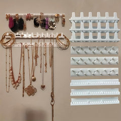 9pcs Jewelry Holder Storage Hooks Adhesive Wall Hanging