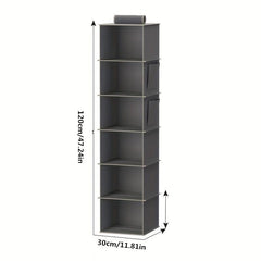 6 Shelf Foldable Wardrobe Hanging Storage Bag and Underwear Organizer
