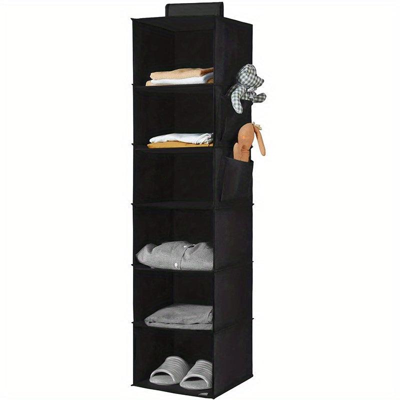 6 Shelf Foldable Wardrobe Hanging Storage Bag and Underwear Organizer