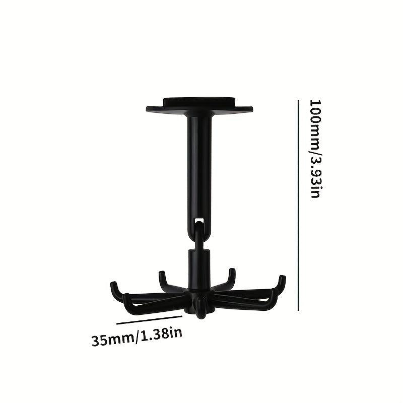 360 Rotating 6-Claw Hook Sticky Wall Hook Punch Wall Mounted Hanging Storage