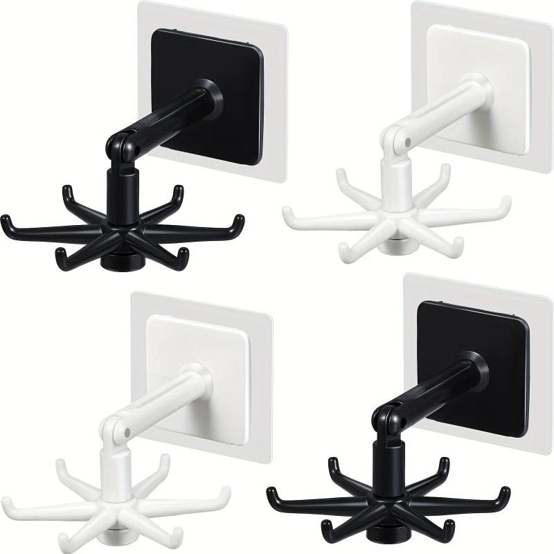 360 Rotating 6-Claw Hook Sticky Wall Hook Punch Wall Mounted Hanging Storage
