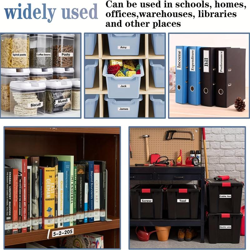 40pcs Adhesive Label Pockets Clear Tag for Bookshelf Library