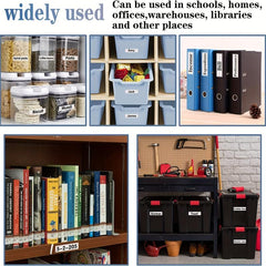 40pcs Adhesive Label Pockets Clear Tag for Bookshelf Library