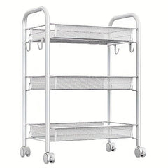 1pc Small Cart Movable Storage Rack Floor standing Fruit And Vegetable Basket