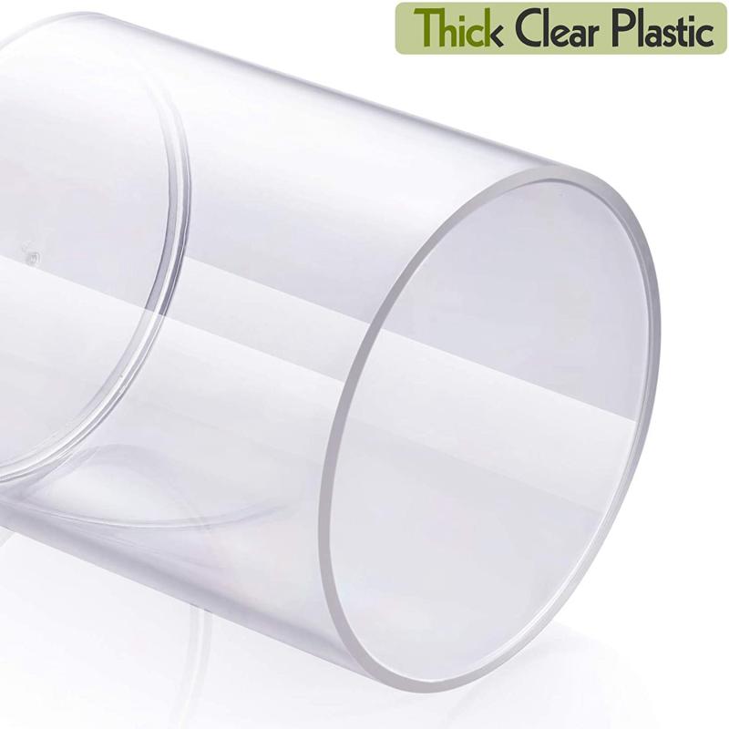 4 Pack Qtip Holder Dispenser Clear Plastic Apothecary Jar Set For Bathroom