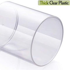 4 Pack Qtip Holder Dispenser Clear Plastic Apothecary Jar Set For Bathroom