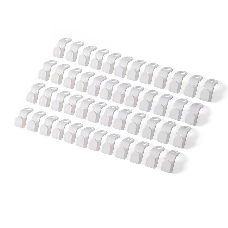 24pcs Plastic Clothes Hanger Hook Stackable Connection Mini Accessorie