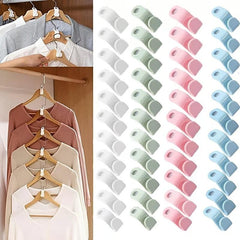 24pcs Plastic Clothes Hanger Hook Stackable Connection Mini Accessorie