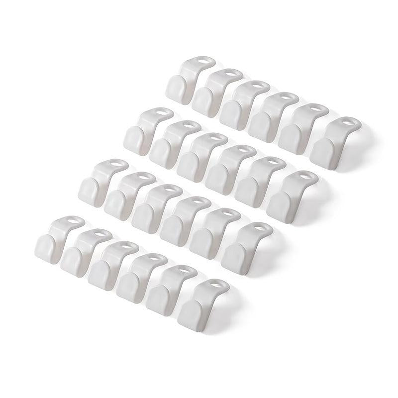 24pcs Plastic Clothes Hanger Hook Stackable Connection Mini Accessorie