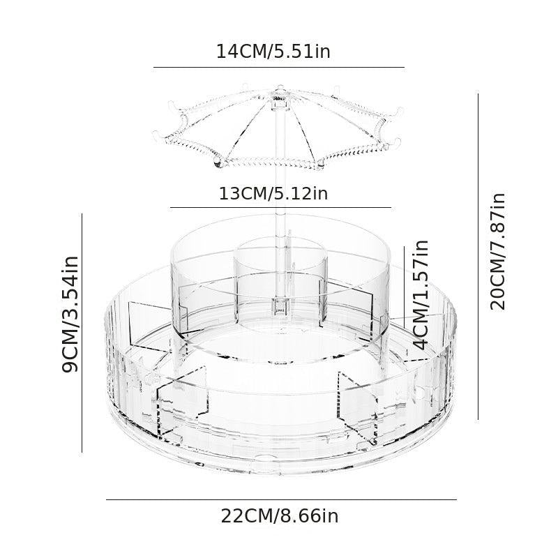 360 Rotating Acrylic Makeup Organizer for Jewelry & Cosmetics