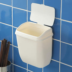Wall Mounted Trash Can with Lid for Bathroom and Kitchen