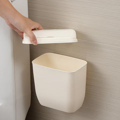 Wall Mounted Trash Can with Lid for Bathroom and Kitchen