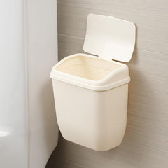 Wall Mounted Trash Can with Lid for Bathroom and Kitchen