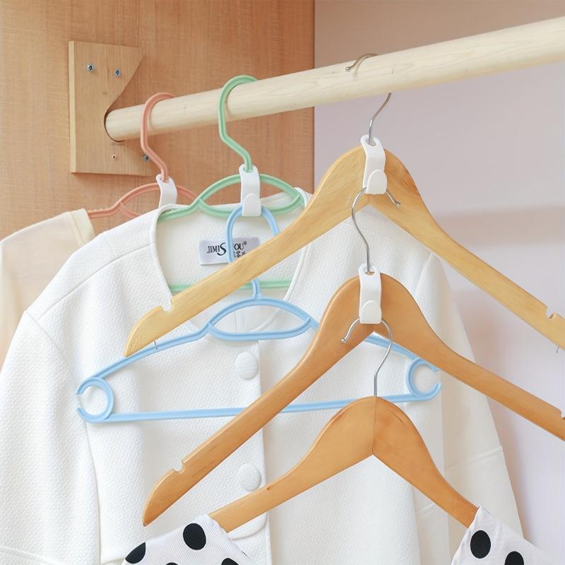 Plastic Clothes Hanger Connector Stackable Hook, Space Saving