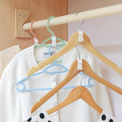 Plastic Clothes Hanger Connector Stackable Hook, Space Saving