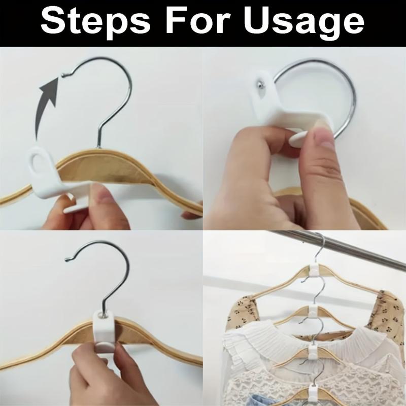 Plastic Clothes Hanger Connector Stackable Hook, Space Saving