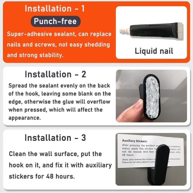 5 Pack Adhesive Hooks Aluminum Alloy Self Adhesive Robe Coat Hook