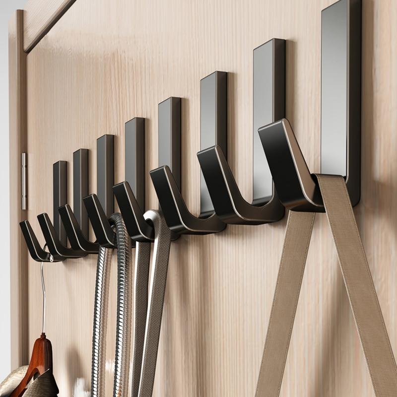 5 Pack Adhesive Hooks Aluminum Alloy Self Adhesive Robe Coat Hook