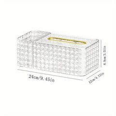 Desktop Tissue Box with Remote Control Organizer