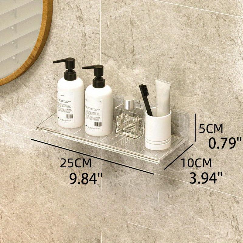 Clear Self-Adhesive Floating Shelves for Cosmetics Lipstick