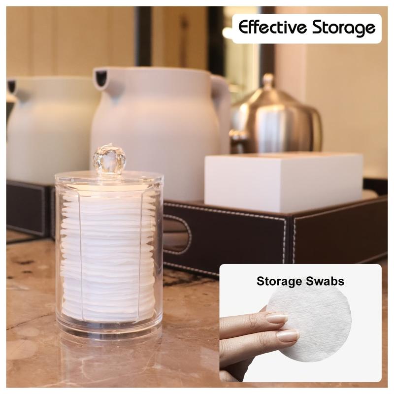 Acrylic Cosmetic Pads Storage Rack - Large Capacity Qtip Holder