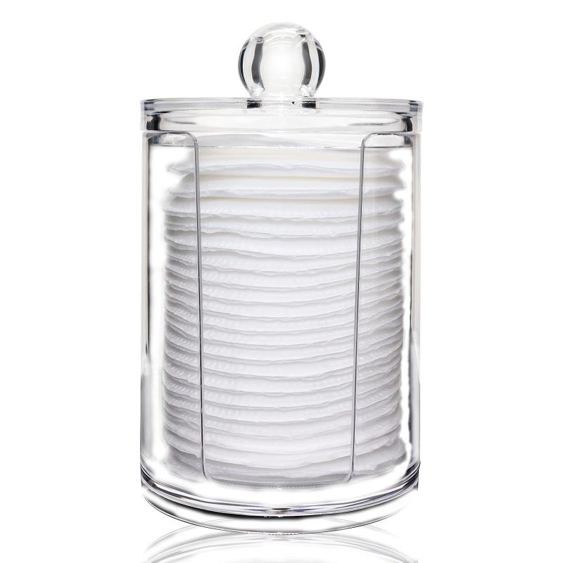 Acrylic Cosmetic Pads Storage Rack - Large Capacity Qtip Holder