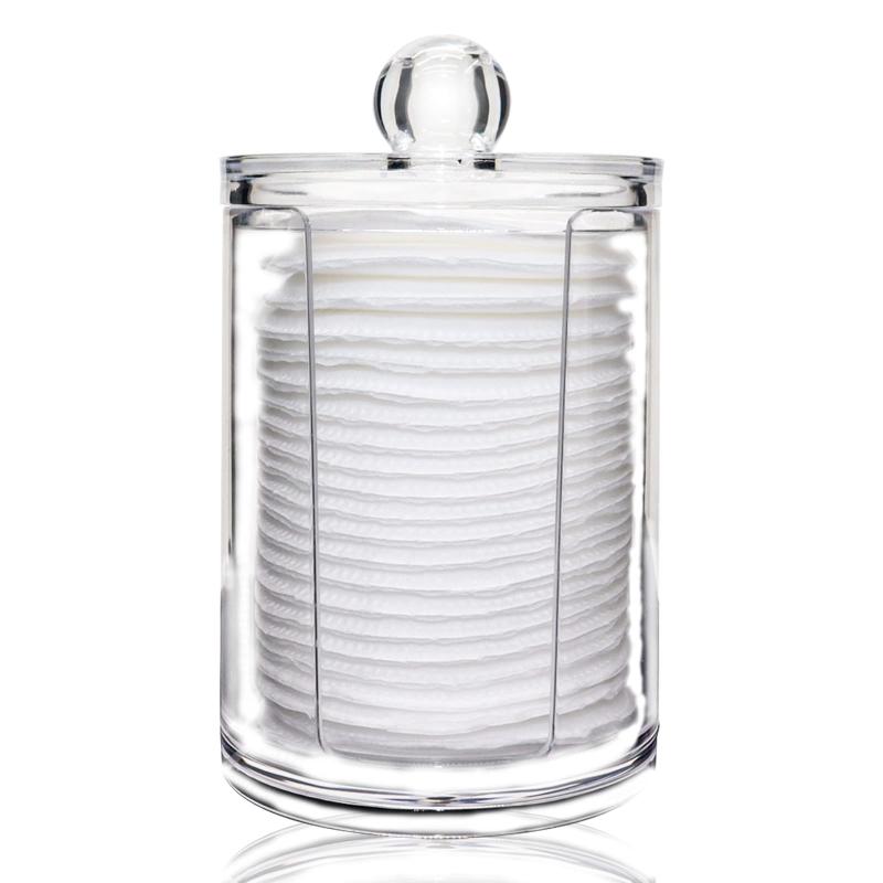 Acrylic Cosmetic Pads Storage Rack - Large Capacity Qtip Holder