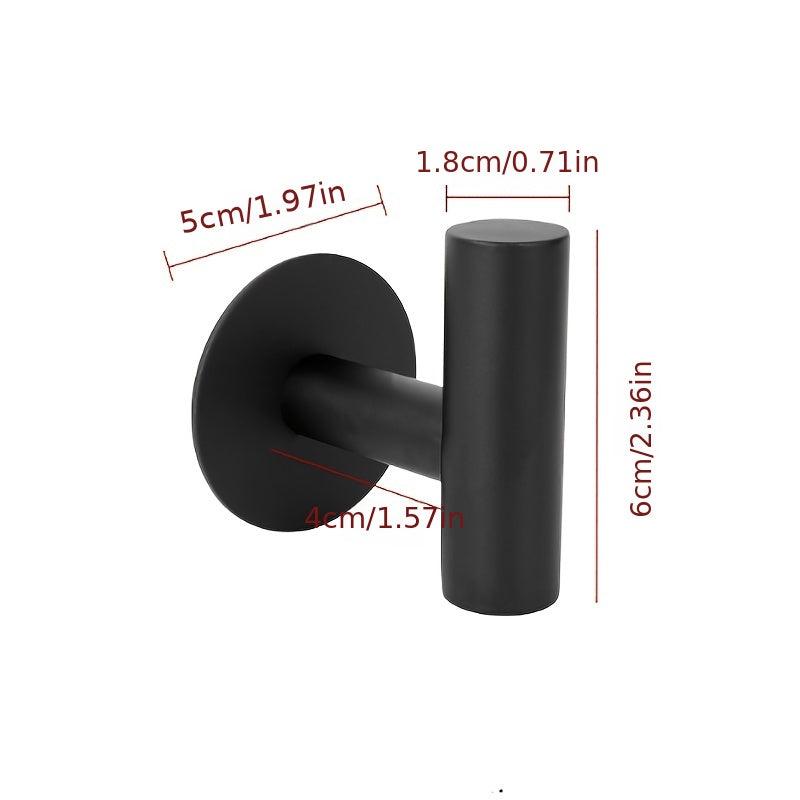 2pcs Adhesive Towel Hooks Stainless Steel Heavy Duty Waterproof Hooks