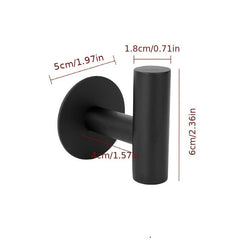 2pcs Adhesive Towel Hooks Stainless Steel Heavy Duty Waterproof Hooks