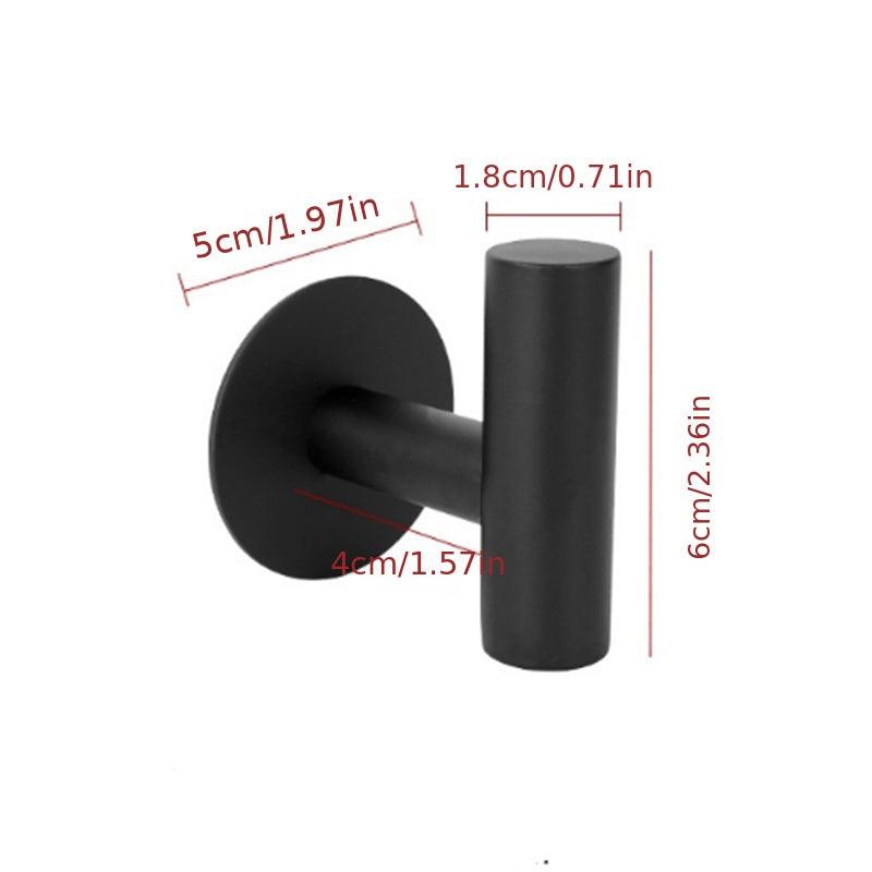 2pcs Adhesive Towel Hooks Stainless Steel Heavy Duty Waterproof Hooks