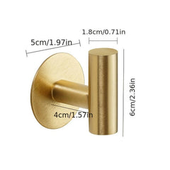 2pcs Adhesive Towel Hooks Stainless Steel Heavy Duty Waterproof Hooks