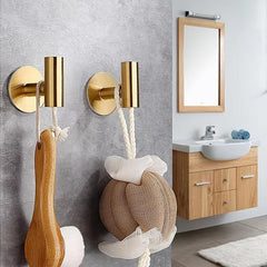 2pcs Adhesive Towel Hooks Stainless Steel Heavy Duty Waterproof Hooks