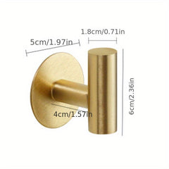 2pcs Adhesive Towel Hooks Stainless Steel Heavy Duty Waterproof Hooks