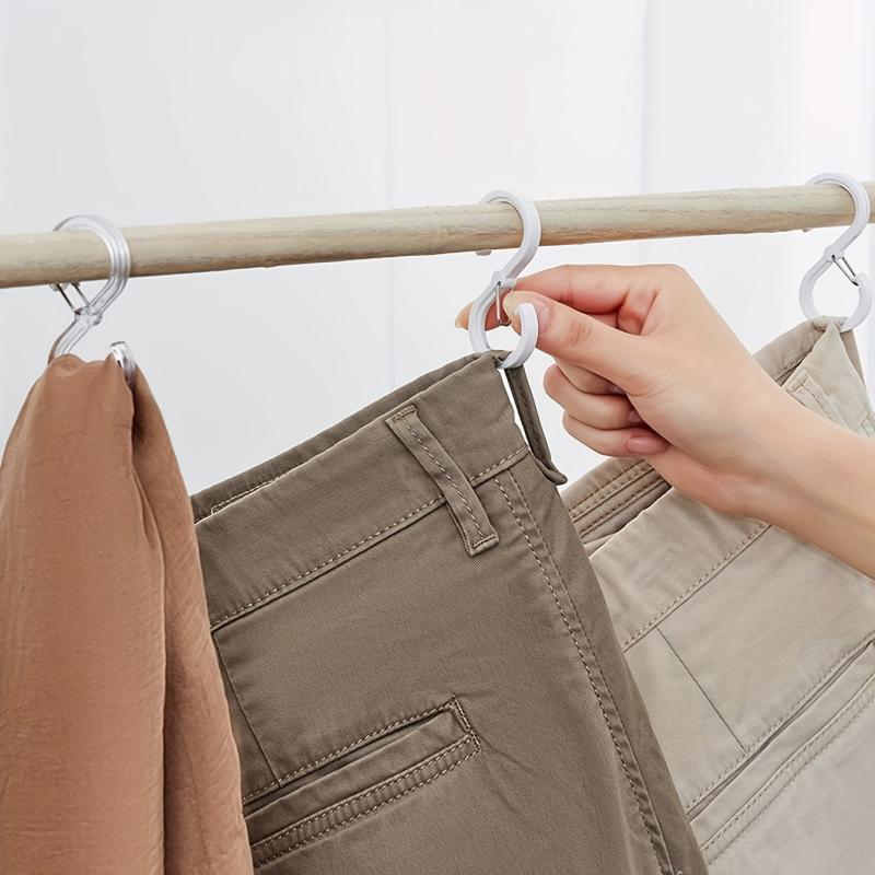 3pcs S Hook Lock Buckle Hanging Clothes Hook