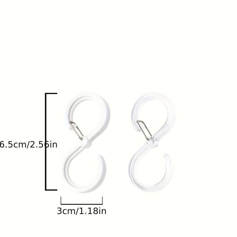 3pcs S Hook Lock Buckle Hanging Clothes Hook