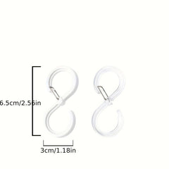 3pcs S Hook Lock Buckle Hanging Clothes Hook