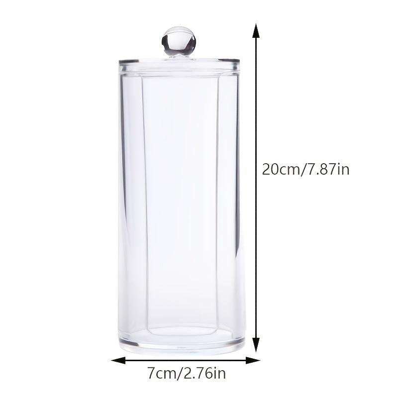 Clear Cotton Pad Storage Holder with Groove for Makeup Puffs and Swabs