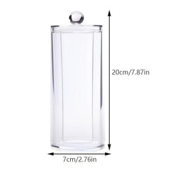 Clear Cotton Pad Storage Holder with Groove for Makeup Puffs and Swabs