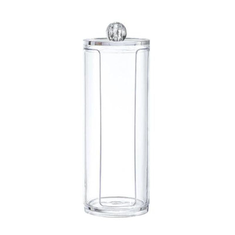 Clear Cotton Pad Storage Holder with Groove for Makeup Puffs and Swabs